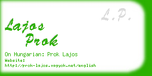 lajos prok business card